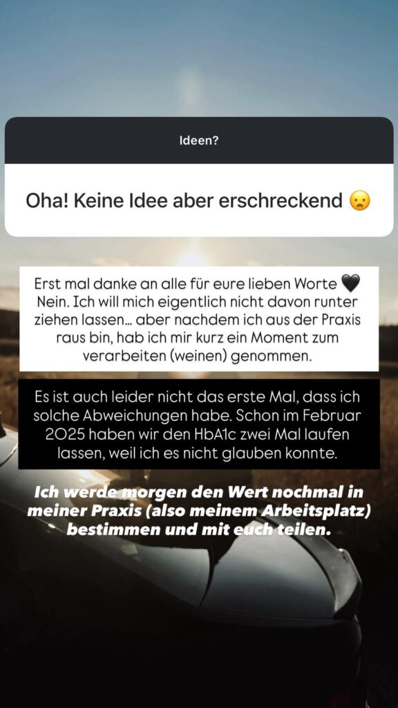 diafeelings - Instagram - Ungenauigkeit Dexcom G7 zum HbA1c (6)